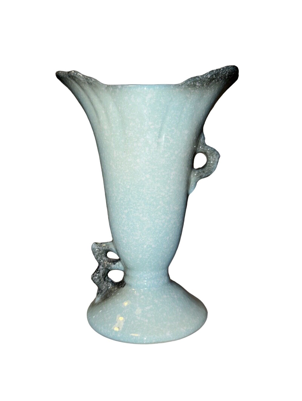 MCM 1950 Hull Wildflower W8 Vase 7 1/2" USA Made High Gloss Mint Turquoise VNTG